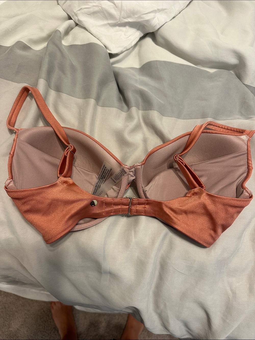 Victoria's Secret Molded Bikini Top - Rusty Terracotta 32DDD - Picture 3 of 6